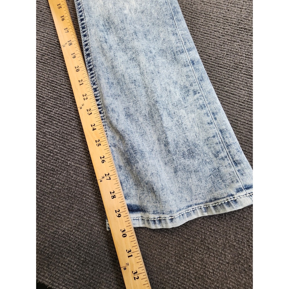 Rock Revival Luz Bootcut Jeans Women 29 Blue Acid Wash Embellished Y2K - Picture 13 of 13